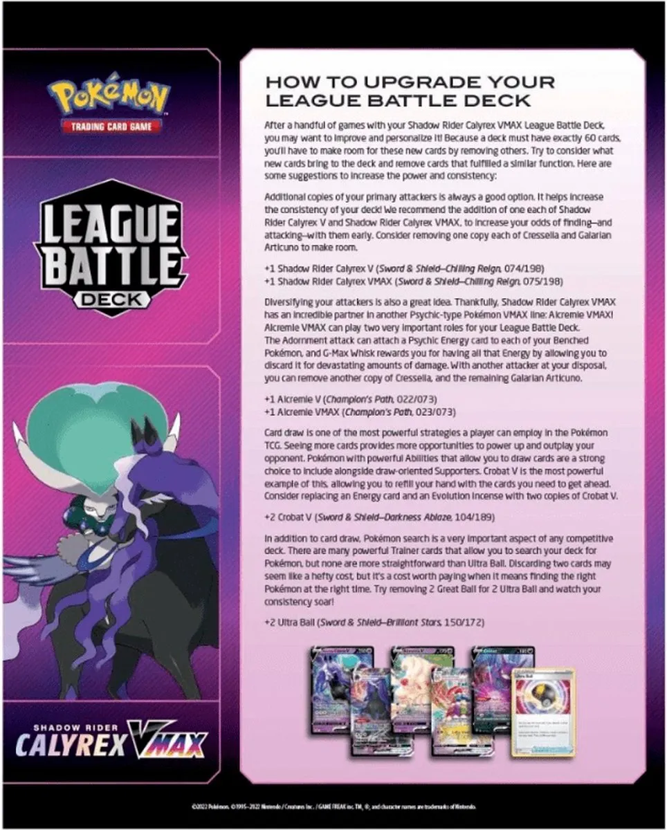 Pokémon League Battle Deck ShadowRider Calyrex VMAX POC865_2 - afbeelding 5 van 5
