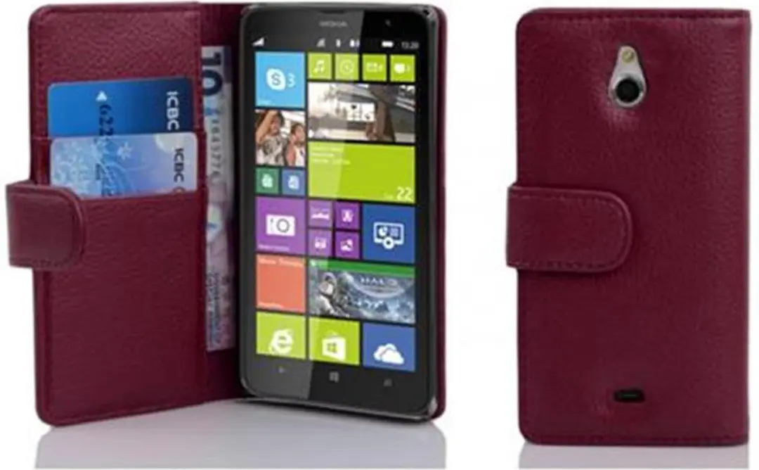 Cadorabo Hoesje geschikt voor Nokia Lumia 1320 in BORDEAUX PAARS