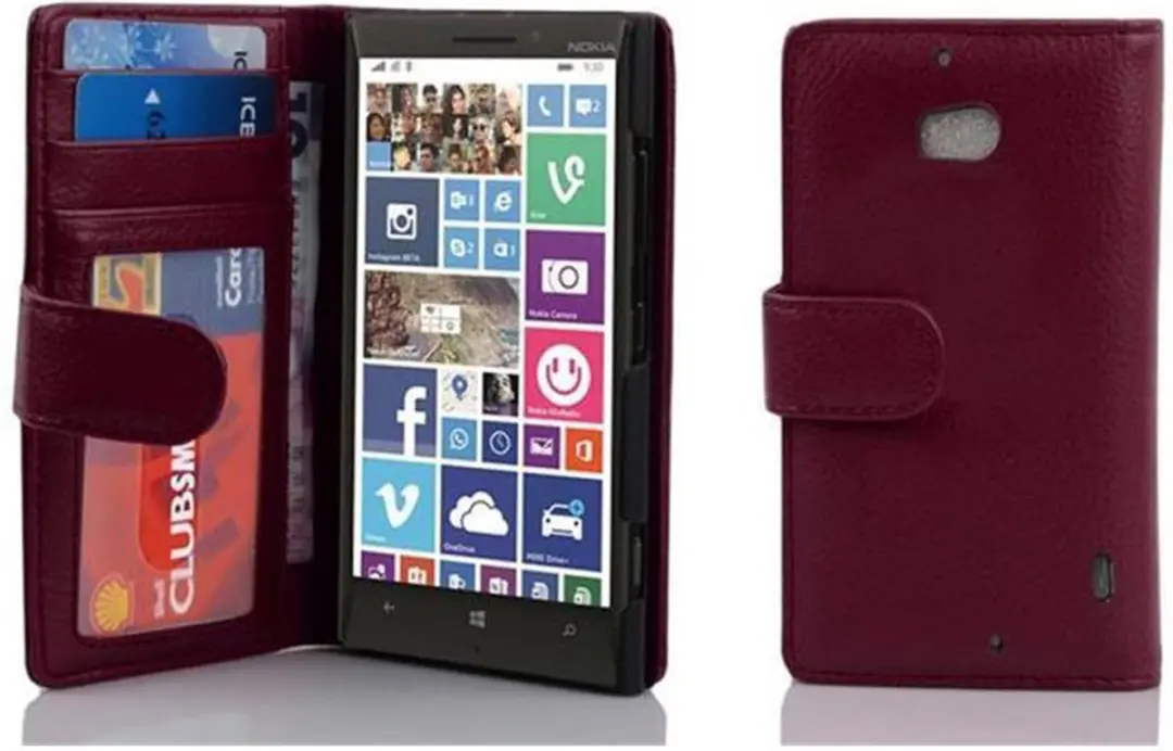 Cadorabo Hoesje geschikt voor Nokia Lumia 929 / 930 in BORDEAUX PAARS