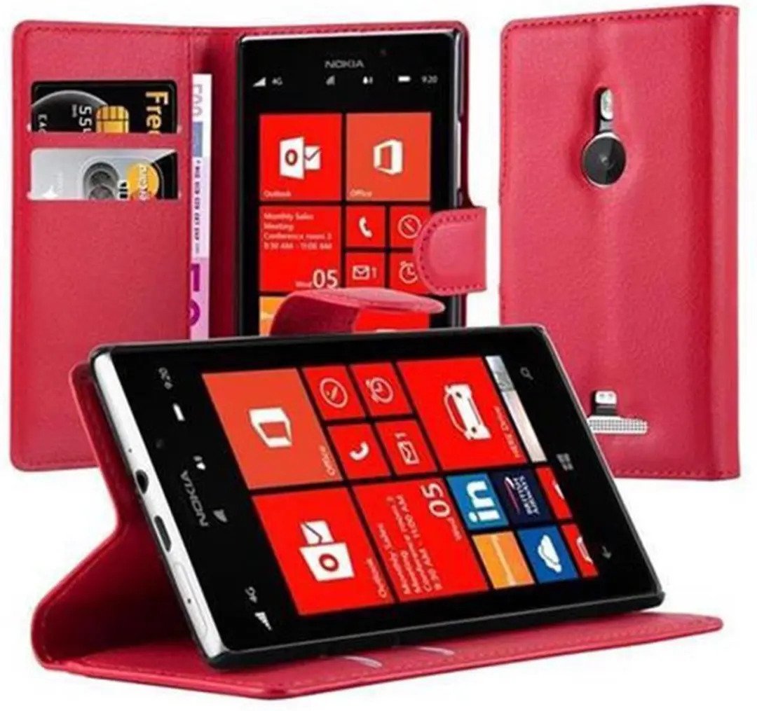 Cadorabo Hoesje geschikt voor Nokia Lumia 925 in KARMIJN ROOD