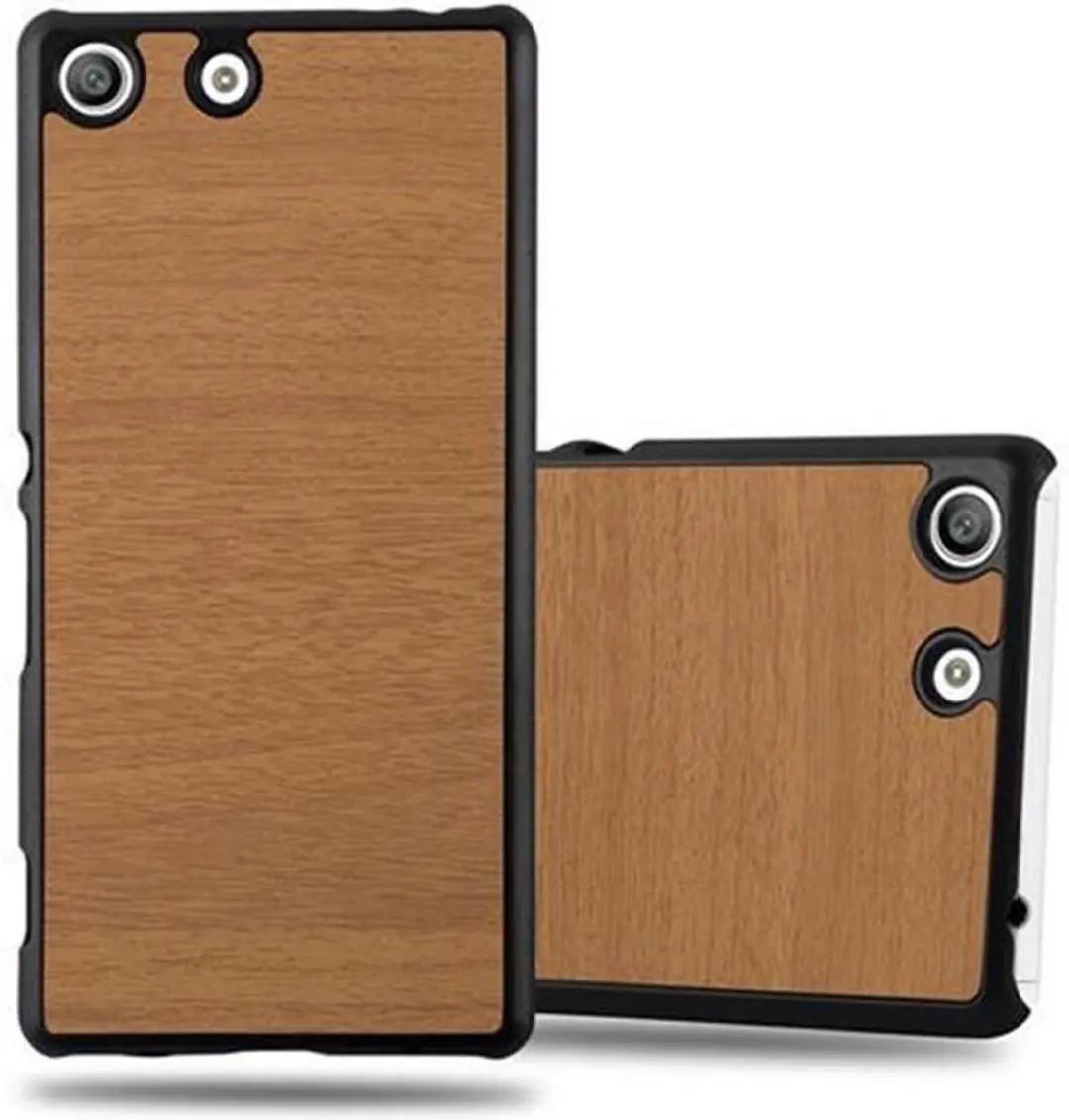 Cadorabo Hoesje geschikt voor Sony Xperia M5 in WOODY BRUIN