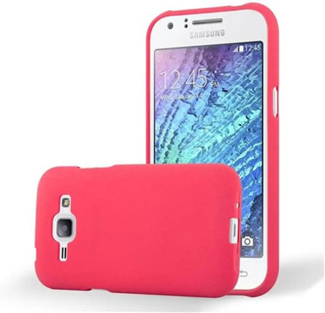 Cadorabo Hoesje geschikt voor Samsung Galaxy J1 2015 in FROST ROOD