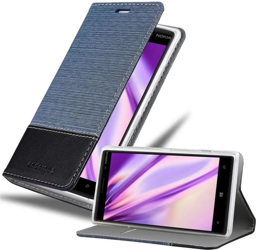 Cadorabo Hoesje geschikt voor Nokia Lumia 830 in DONKERBLAUW ZWART