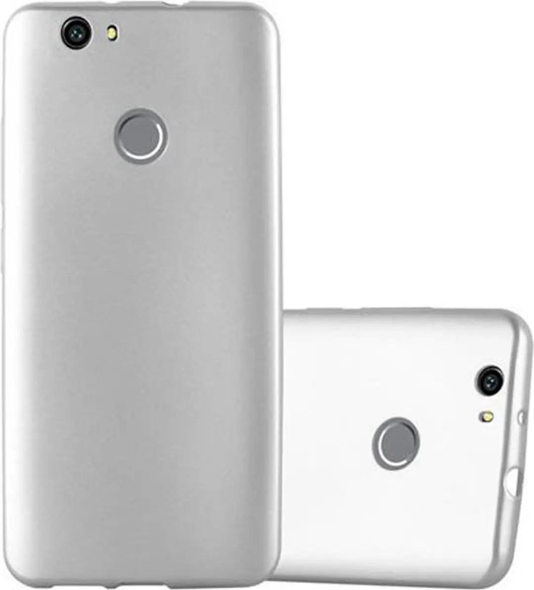 Cadorabo Hoesje geschikt voor Huawei NOVA in METALLIC ZILVER