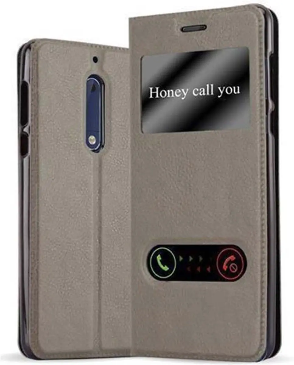 Cadorabo Hoesje geschikt voor Nokia 5 2017 in STEEN BRUIN