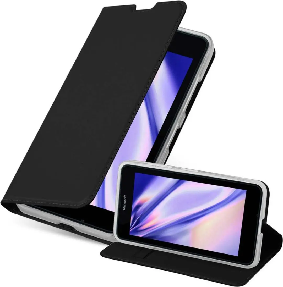 Cadorabo Hoesje geschikt voor Nokia Lumia 640 in CLASSY ZWART