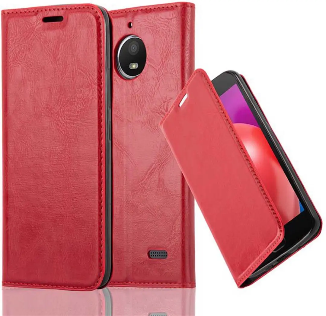 Cadorabo Hoesje geschikt voor Motorola MOTO E4 in APPEL ROOD