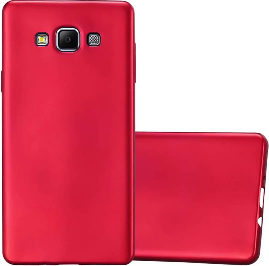Cadorabo Hoesje geschikt voor Samsung Galaxy A7 2015 in METALLIC ROOD