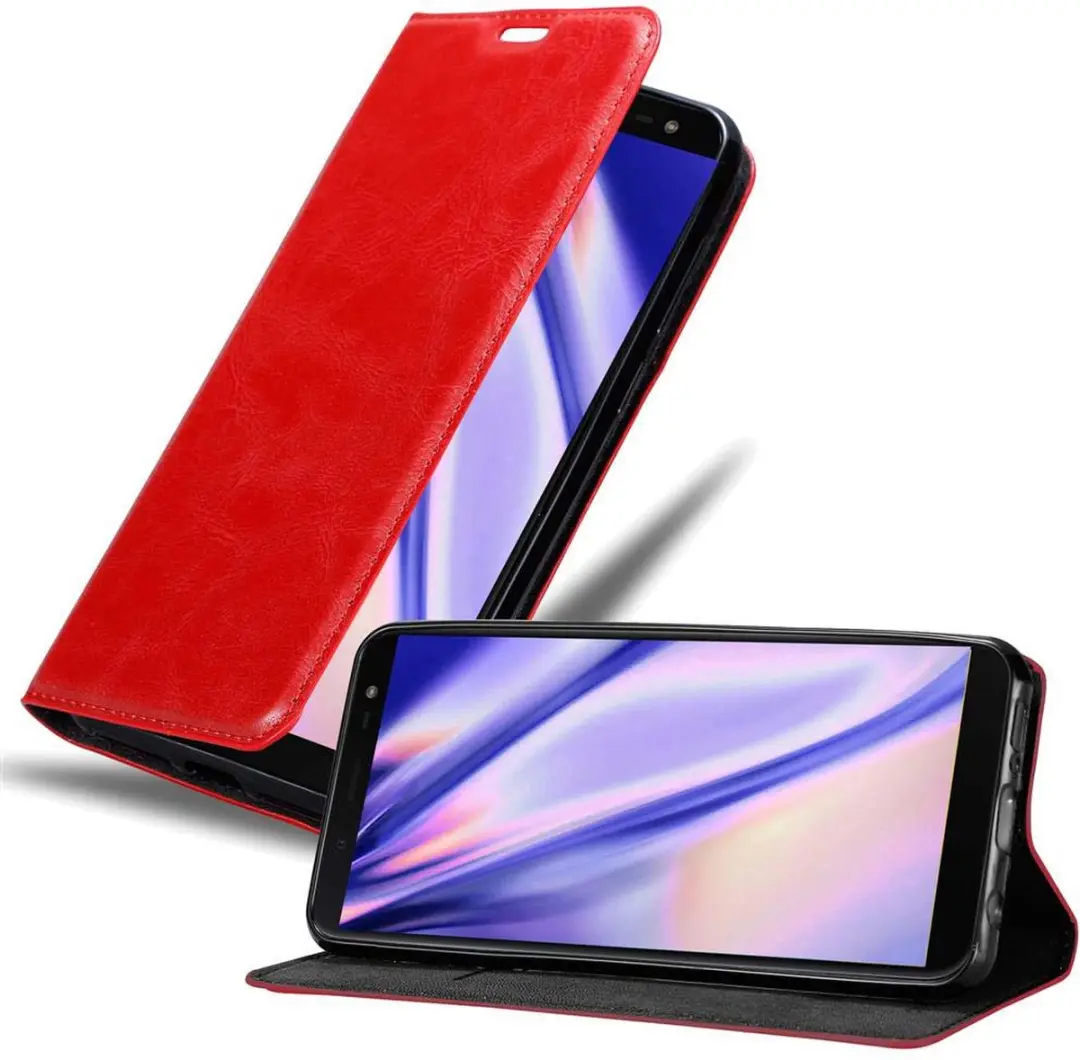 Cadorabo Hoesje geschikt voor Samsung Galaxy J6 2018 in APPEL ROOD