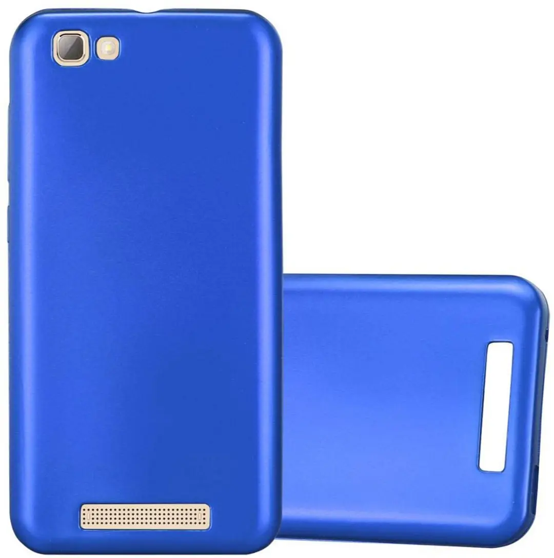 Cadorabo Hoesje geschikt voor ZTE Blade A612 in METAAL BLAUW