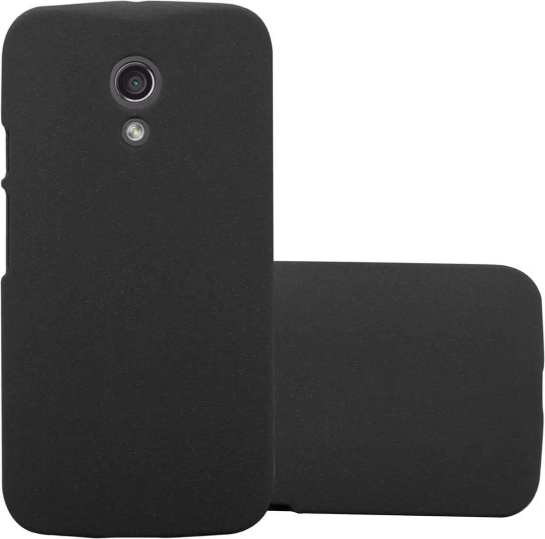 Cadorabo Hoesje geschikt voor Motorola MOTO Z2 in FROSTY ZWART