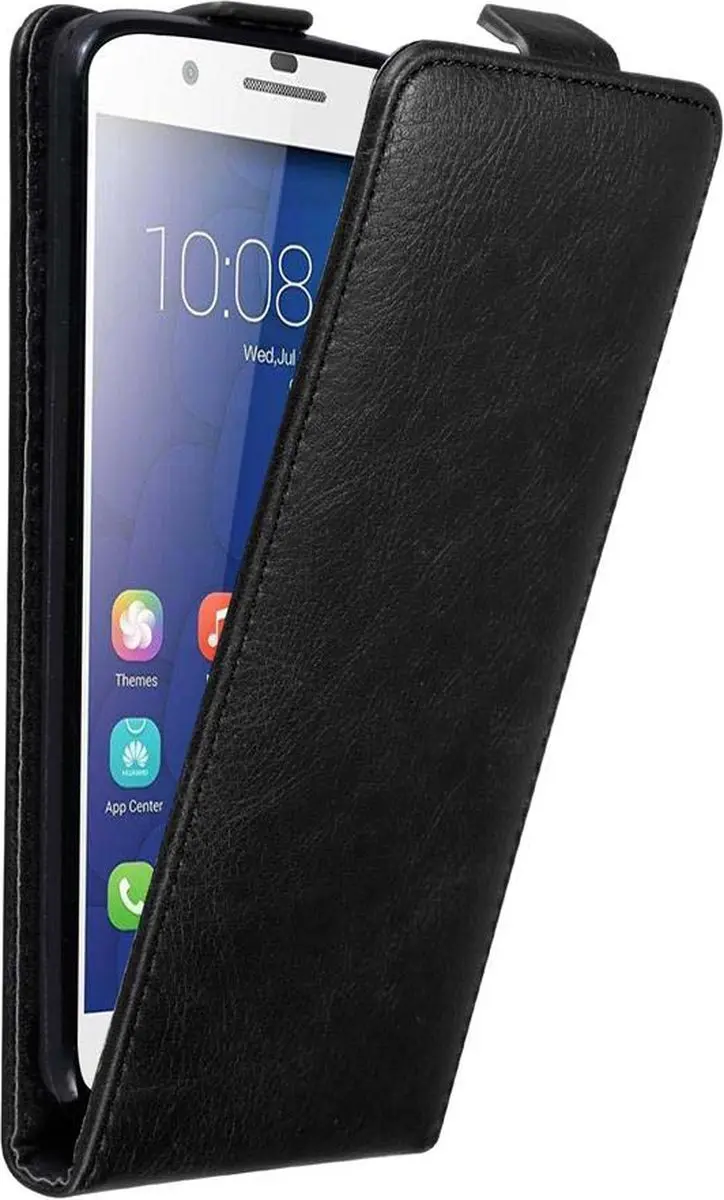 Cadorabo Hoesje geschikt voor Honor 6 PLUS in ZWARTE NACHT