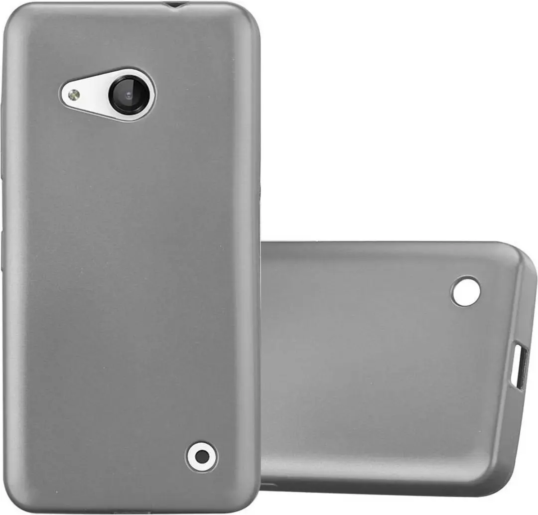 Cadorabo Hoesje geschikt voor Nokia Lumia 550 in METALLIC GRIJS