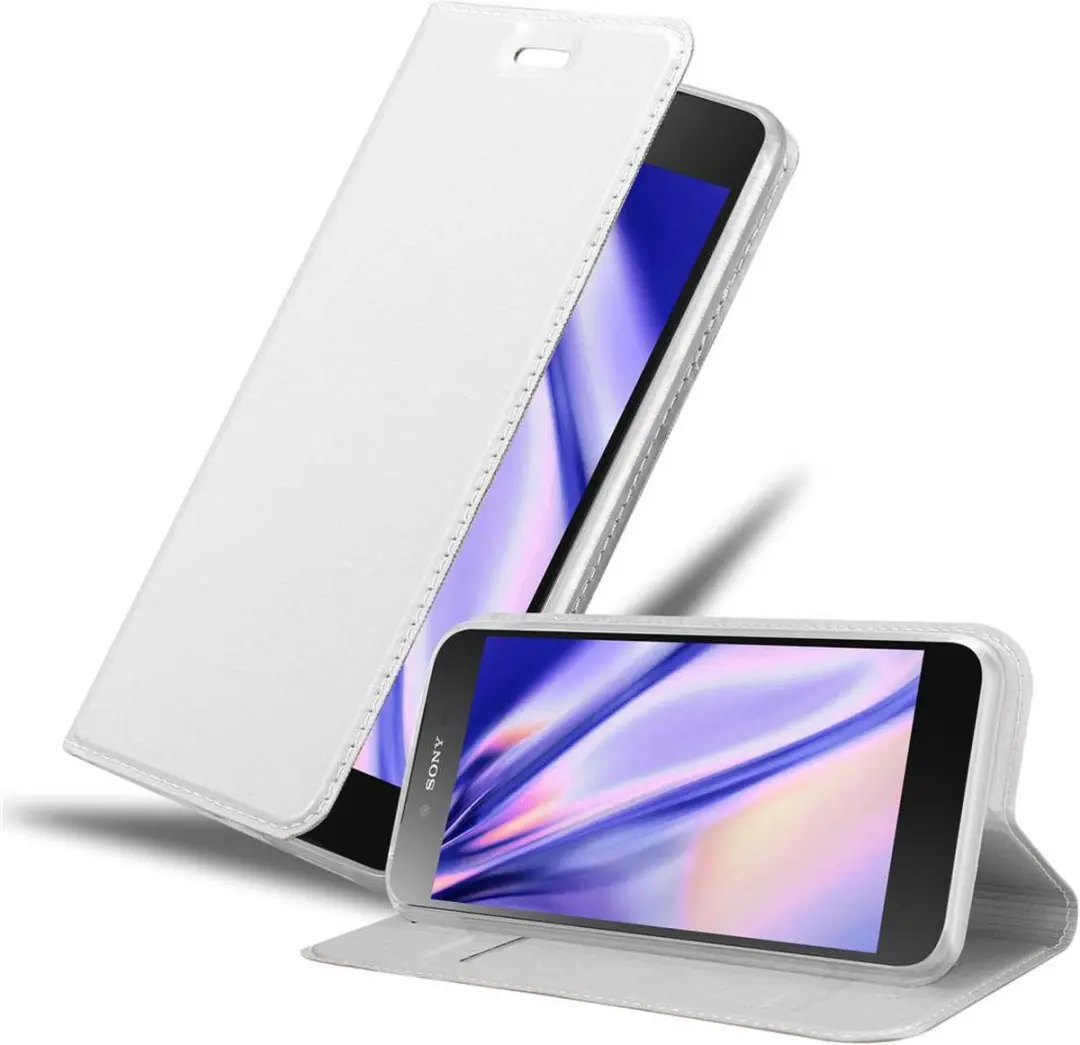 Cadorabo Hoesje geschikt voor Sony Xperia Z5 PREMIUM in CLASSY ZILVER