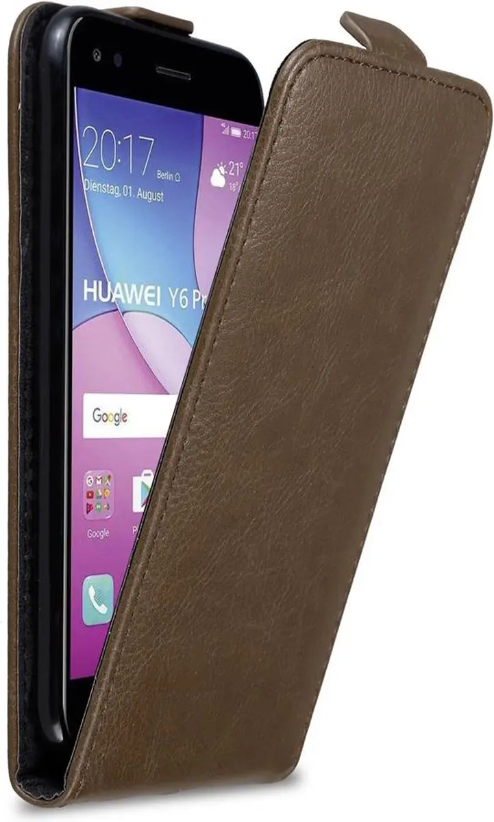 Cadorabo Hoesje geschikt voor Huawei Y6 PRO 2017 in KOFFIE BRUIN
