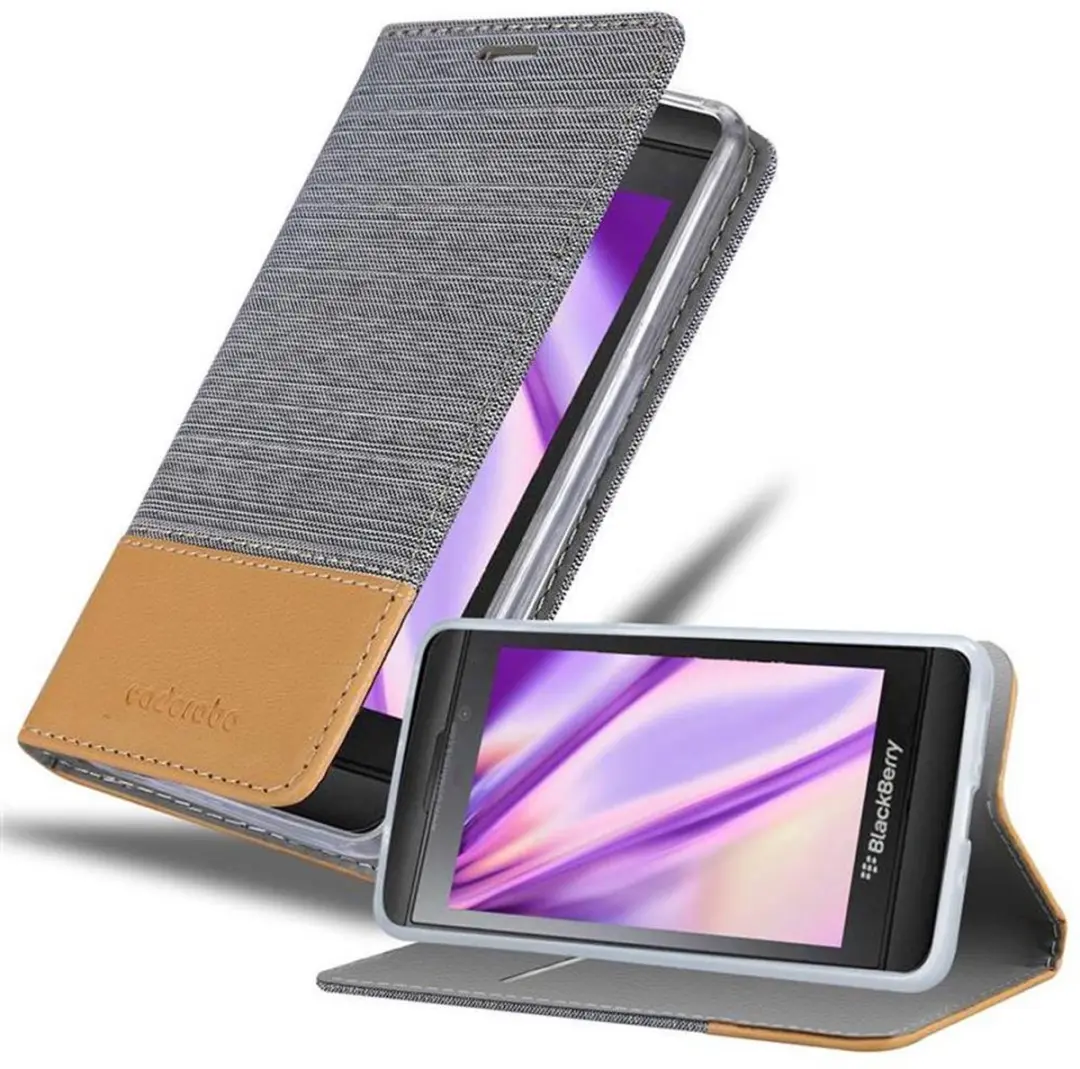 Cadorabo Hoesje geschikt voor Blackberry Z10 in LICHTGRIJS BRUIN