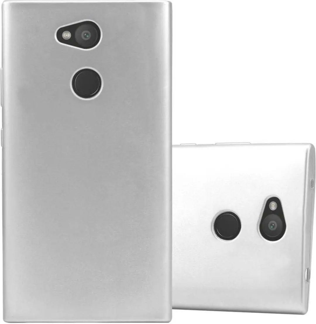 Cadorabo Hoesje geschikt voor Sony Xperia L2 in METALLIC ZILVER