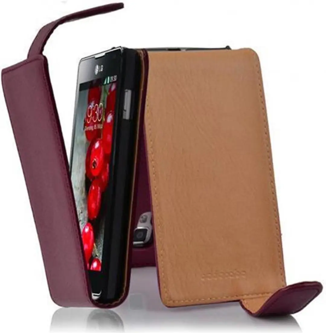 Cadorabo Hoesje geschikt voor LG OPTIMUS L7 II in BORDEAUX PAARS