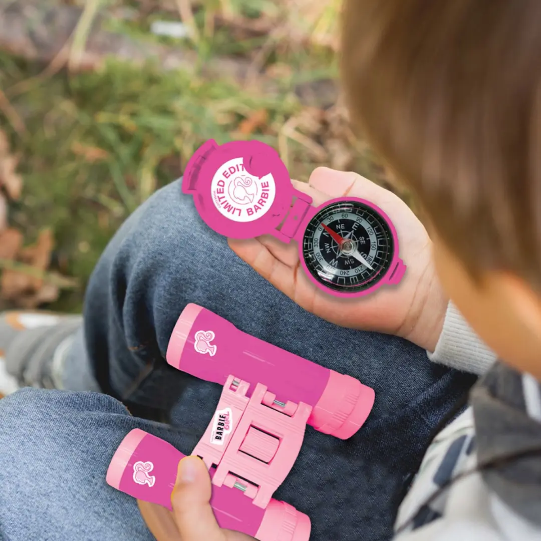 Barbie Avonturenset met walkie-talkies tot 120m, verrekijker en kompas