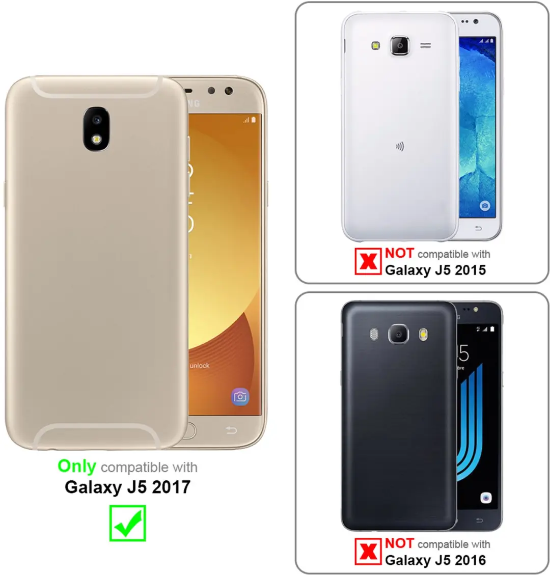 Cadorabo Hoesje geschikt voor Samsung Galaxy J5 2017 in ZWARTE CAMOUFLAGE