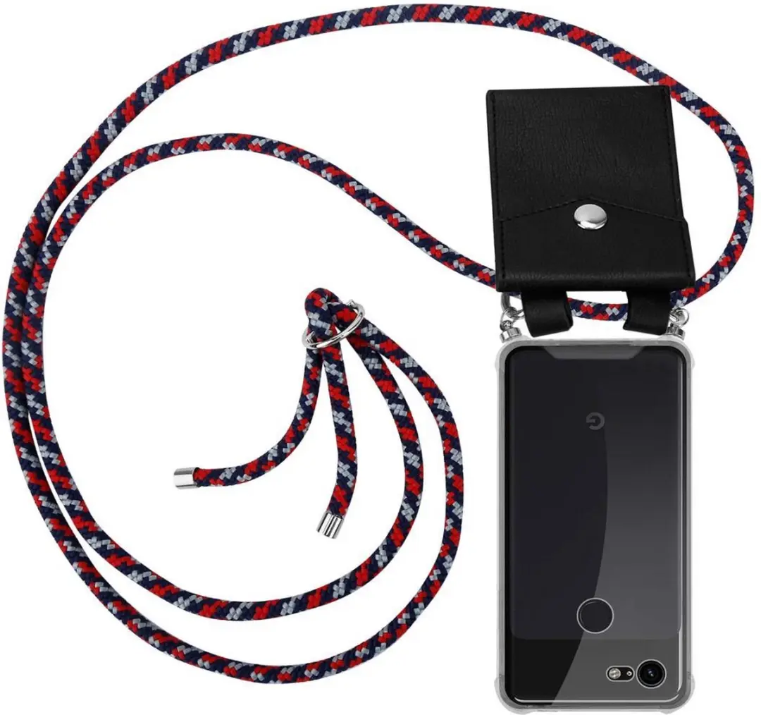 Cadorabo Hoesje geschikt voor Google PIXEL 3A XL in ROOD BLAUW WIT