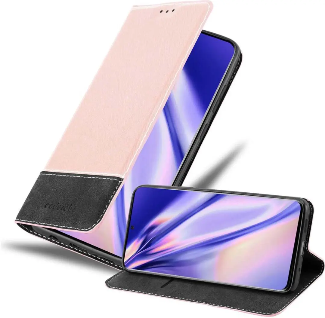 Cadorabo Hoesje geschikt voor Samsung Galaxy S20 PLUS in ROSE GOUD ZWART