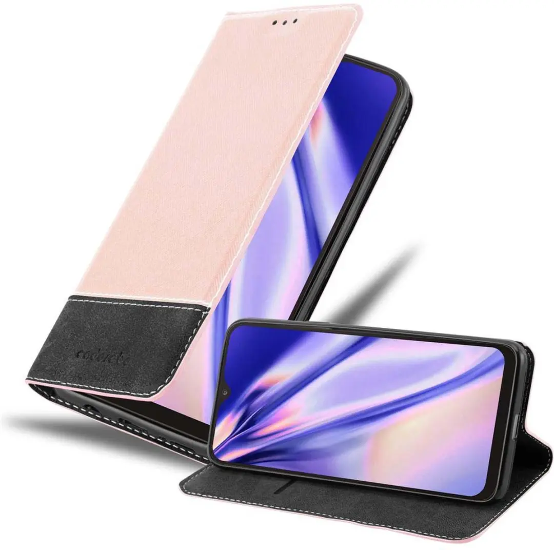 Cadorabo Hoesje geschikt voor Samsung Galaxy A10 / M10 in ROSE GOUD ZWART