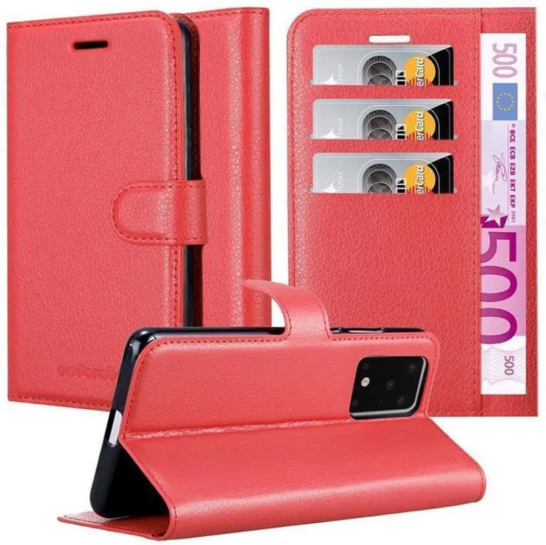 Cadorabo Hoesje geschikt voor Samsung Galaxy S20 ULTRA in KARMIJN ROOD