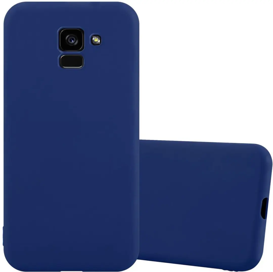 Cadorabo Hoesje geschikt voor Samsung Galaxy A5 2018 in CANDY DONKER BLAUW