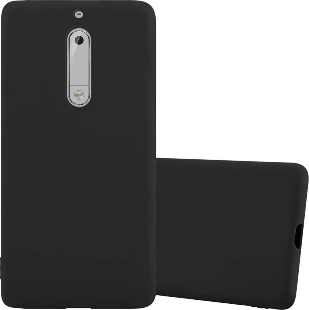 Cadorabo Hoesje geschikt voor Nokia 5 2017 in CANDY ZWART