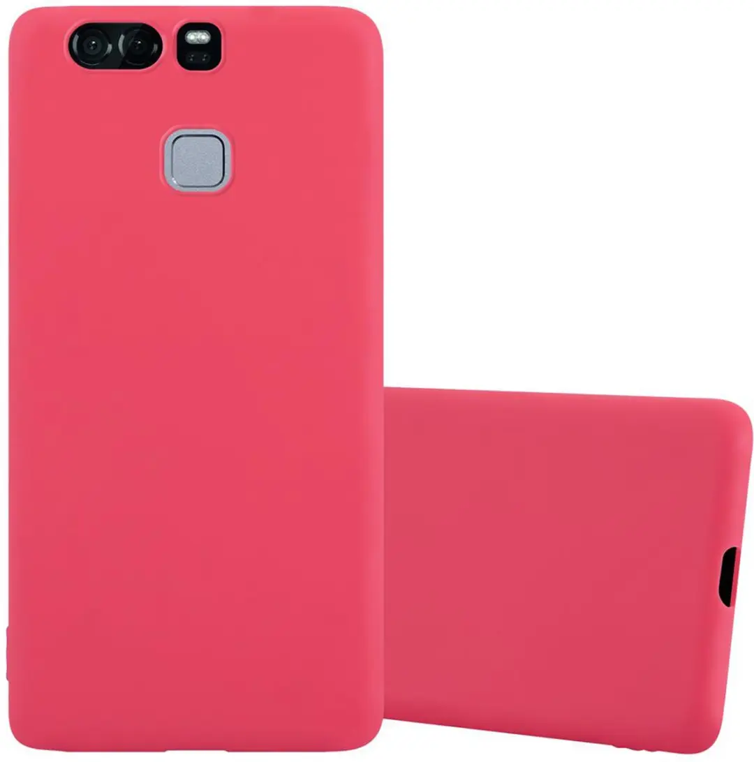 Cadorabo Hoesje geschikt voor Huawei P9 in CANDY ROOD