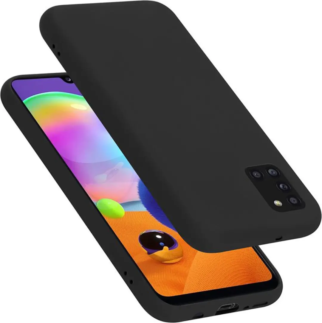 Cadorabo Hoesje geschikt voor Samsung Galaxy A31 in LIQUID ZWART