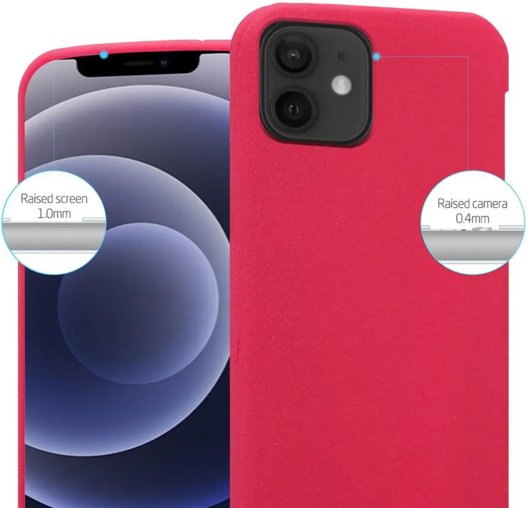 Cadorabo Hoesje geschikt voor Apple iPhone 12 MINI in FROST ROOD