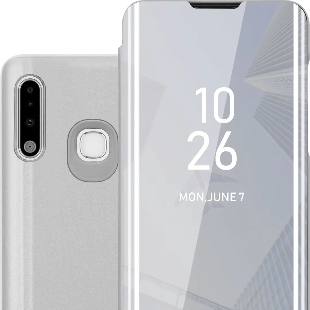 Cadorabo Hoesje geschikt voor Samsung Galaxy A70e in AGAAT ZILVER