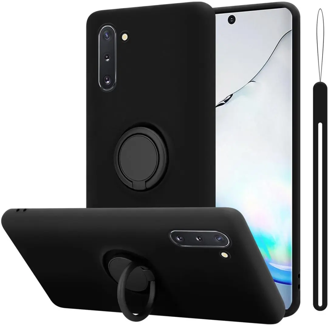 Cadorabo Hoesje geschikt voor Samsung Galaxy NOTE 10 in LIQUID ZWART