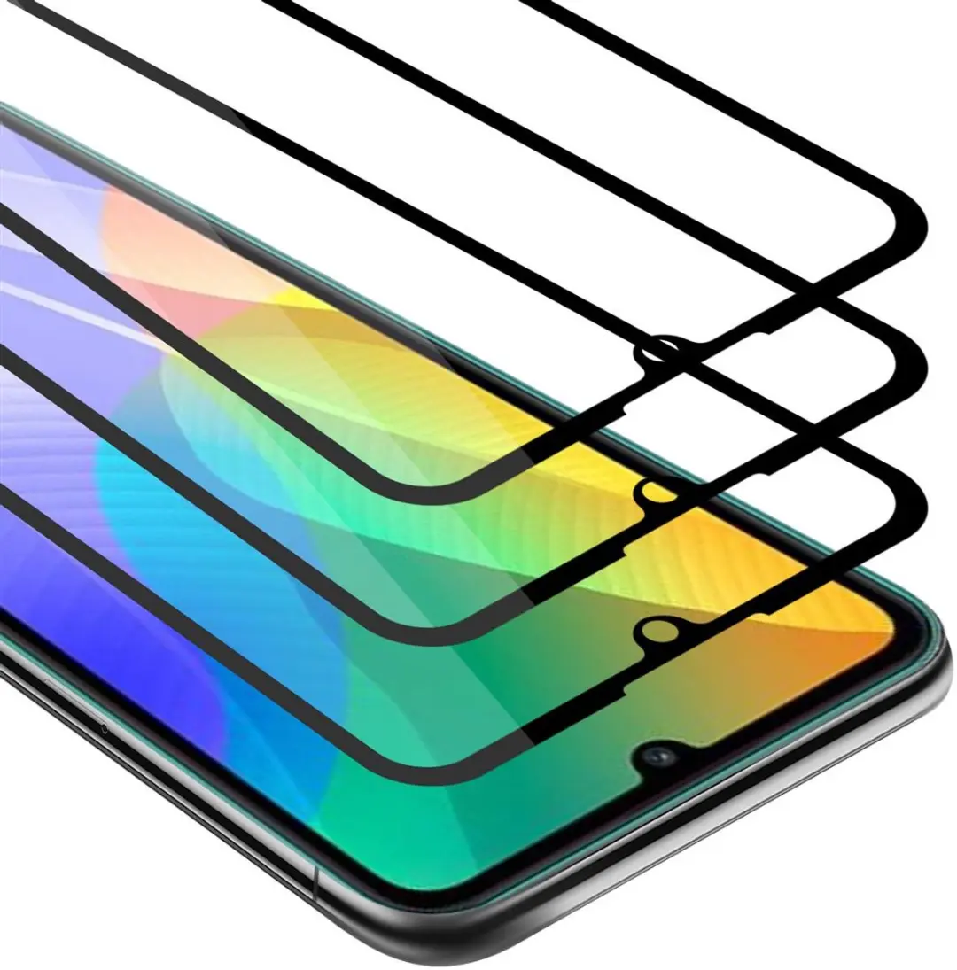 Cadorabo 3x Screenprotector geschikt voor Huawei Y6P Volledig scherm pantserfoli