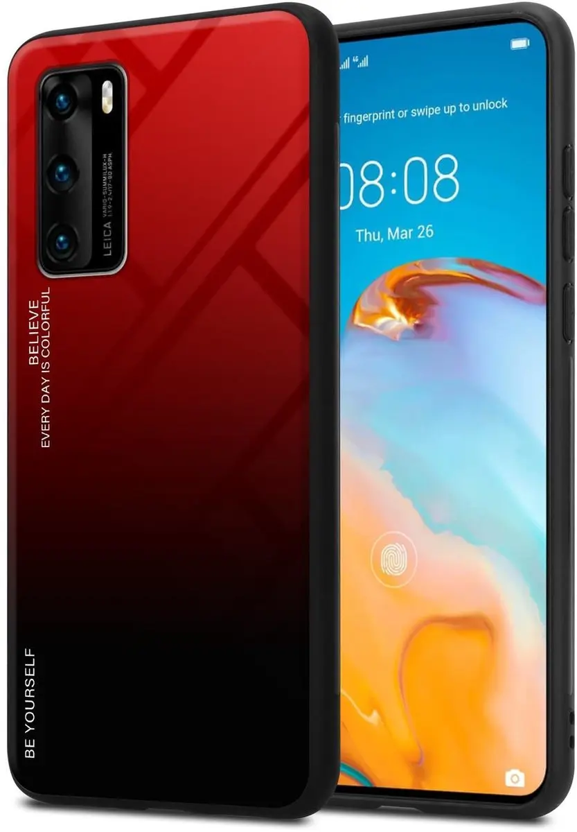 Cadorabo Hoesje geschikt voor Huawei P40 in ROOD