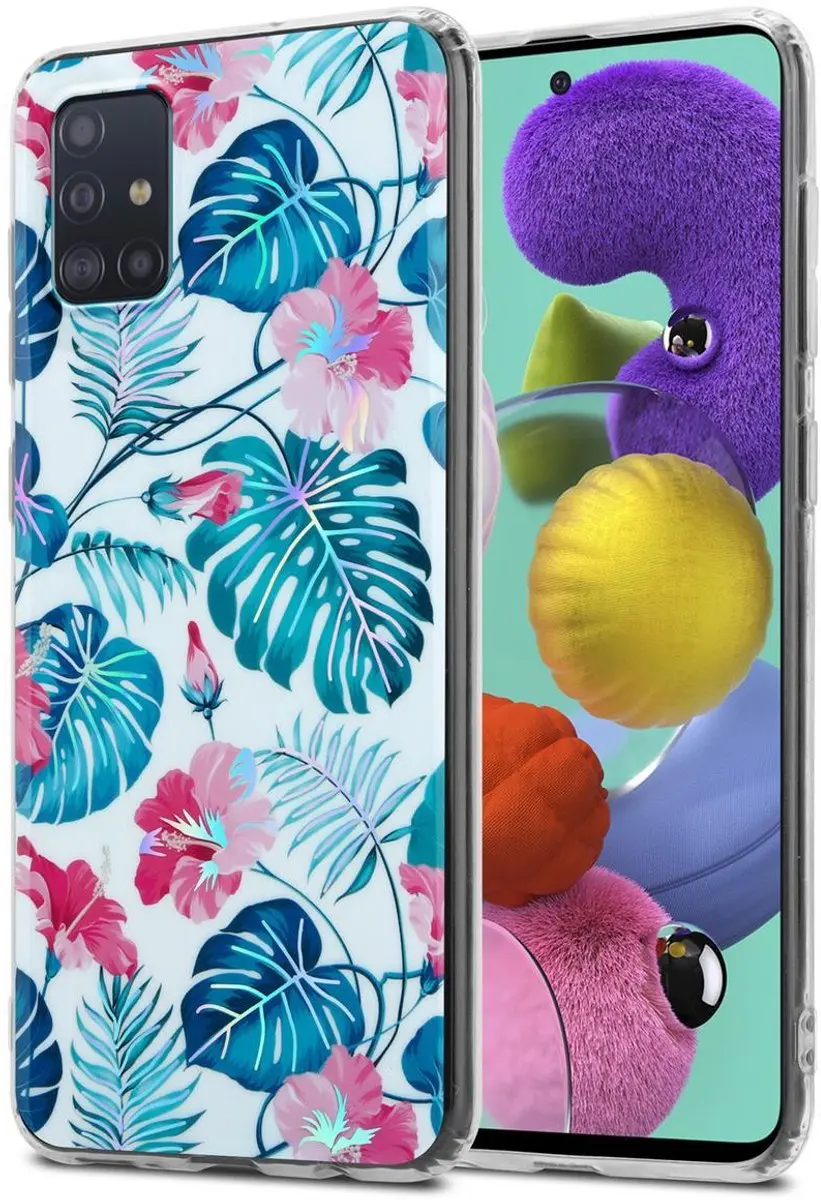 Cadorabo Hoesje geschikt voor Samsung Galaxy A51 4G / M40s in SCHILDPAD BLADEN