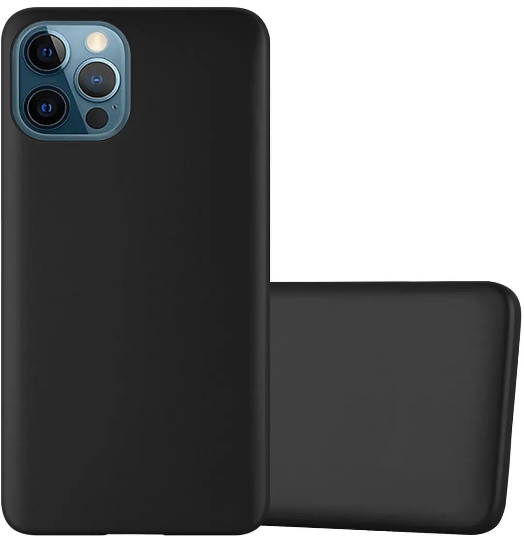Cadorabo Hoesje geschikt voor Apple iPhone 12 PRO MAX in METALLIC ZWART