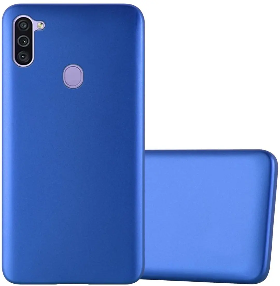 Cadorabo Hoesje geschikt voor Samsung Galaxy A11 / M11 in METAAL BLAUW