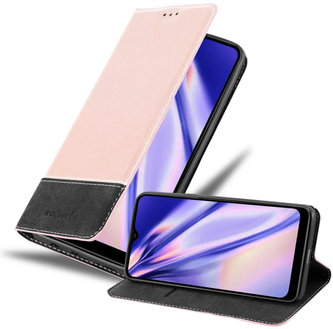 Cadorabo Hoesje geschikt voor Samsung Galaxy A10s / M01s in ROSE GOUD ZWART