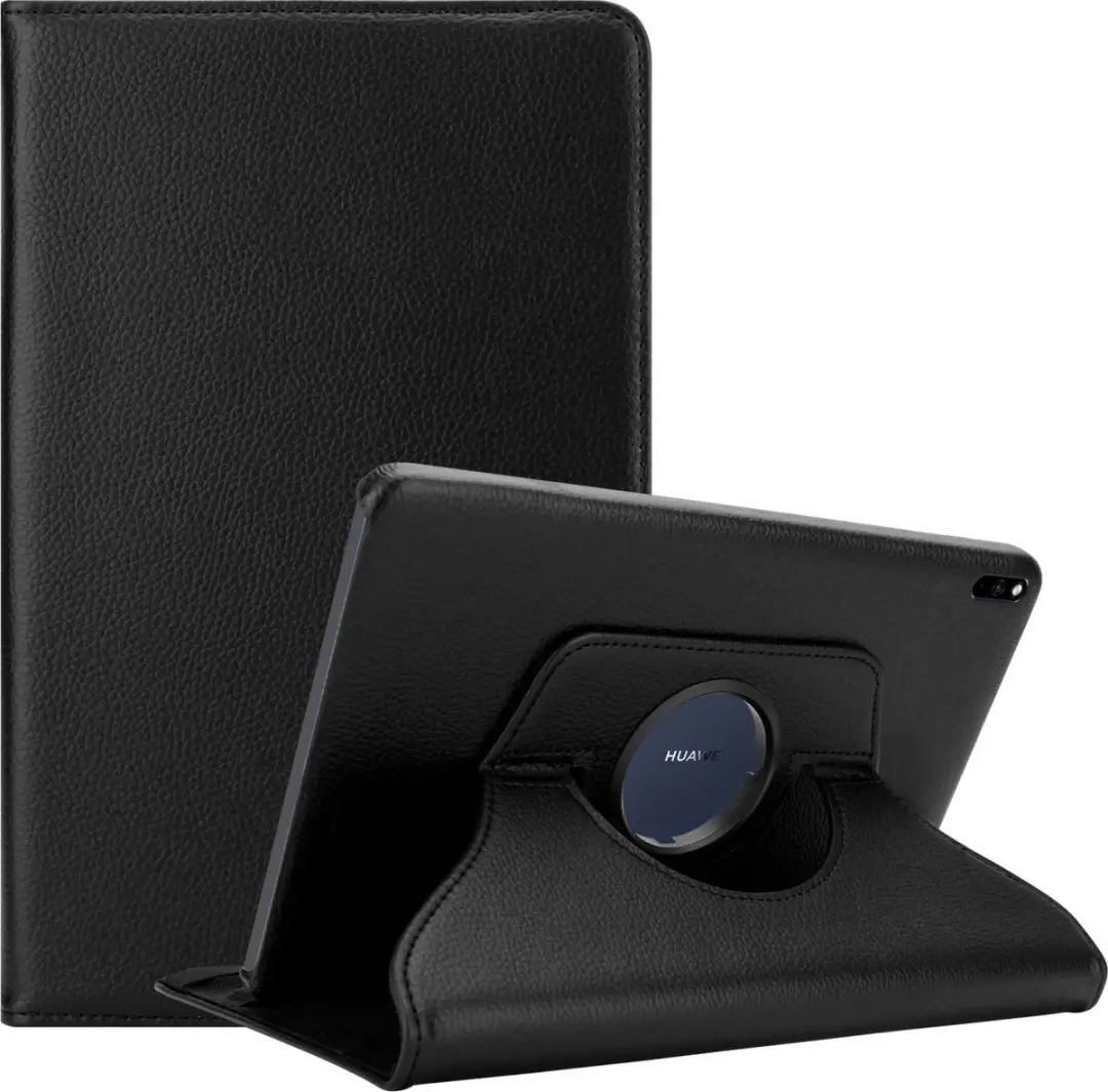 Cadorabo Tablet Hoesje geschikt voor Huawei MatePad PRO (10.8 Zoll) in OUDERLING ZWART - Beschermhoes ZONDER auto Wake Up, met stand functie en elastische band sluiting Book Case Cover Etui