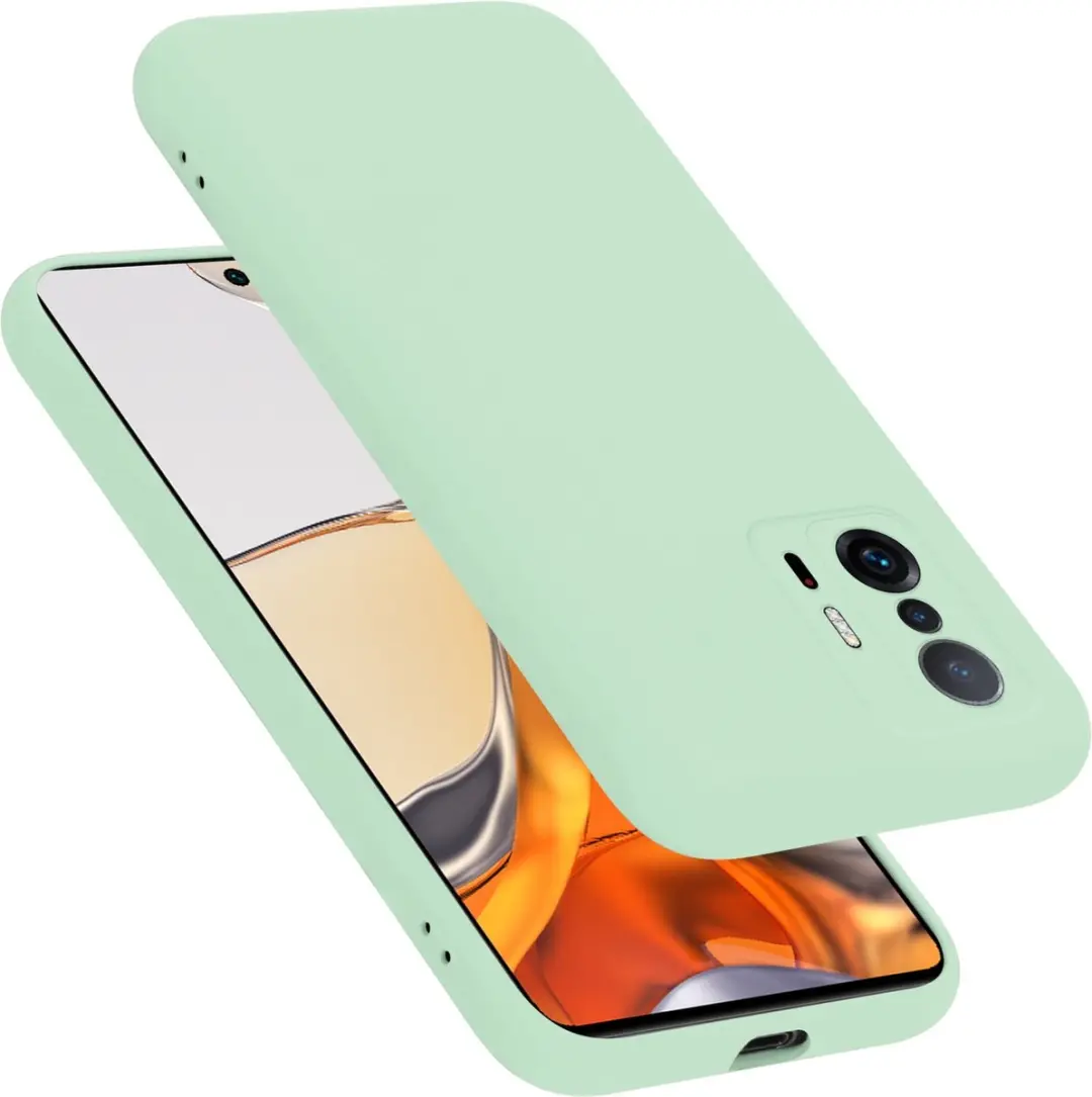 Cadorabo Hoesje geschikt voor Xiaomi 11T / 11T PRO in LIQUID LICHT GROEN