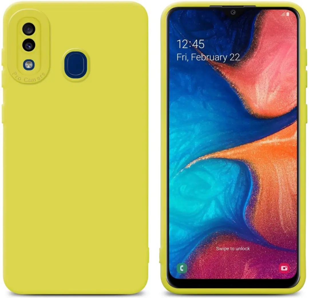 Cadorabo Hoesje geschikt voor Samsung Galaxy A20 / A30 / M10s in FLUID GEEL