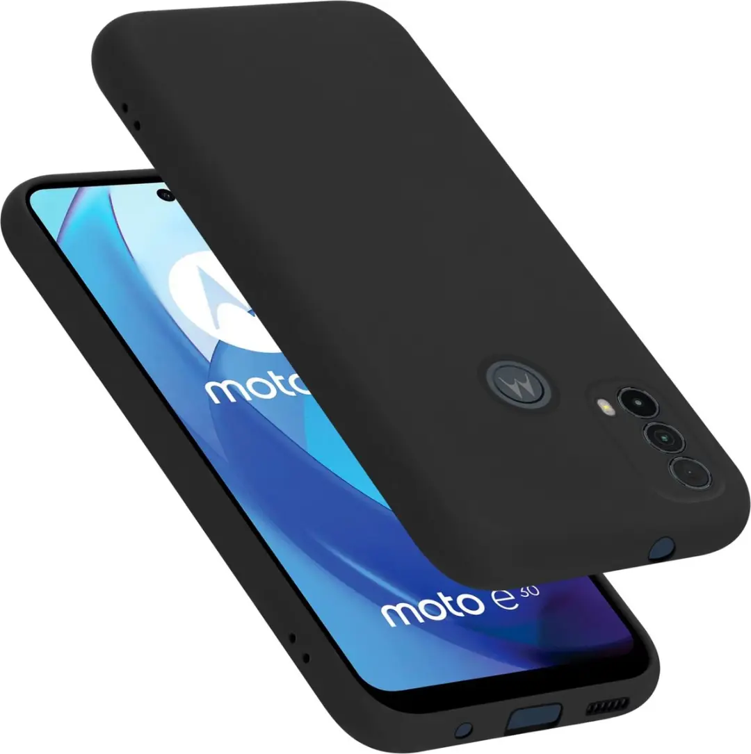 Cadorabo Hoesje geschikt voor Motorola MOTO E20 / E30 / E40 in LIQUID ZWART
