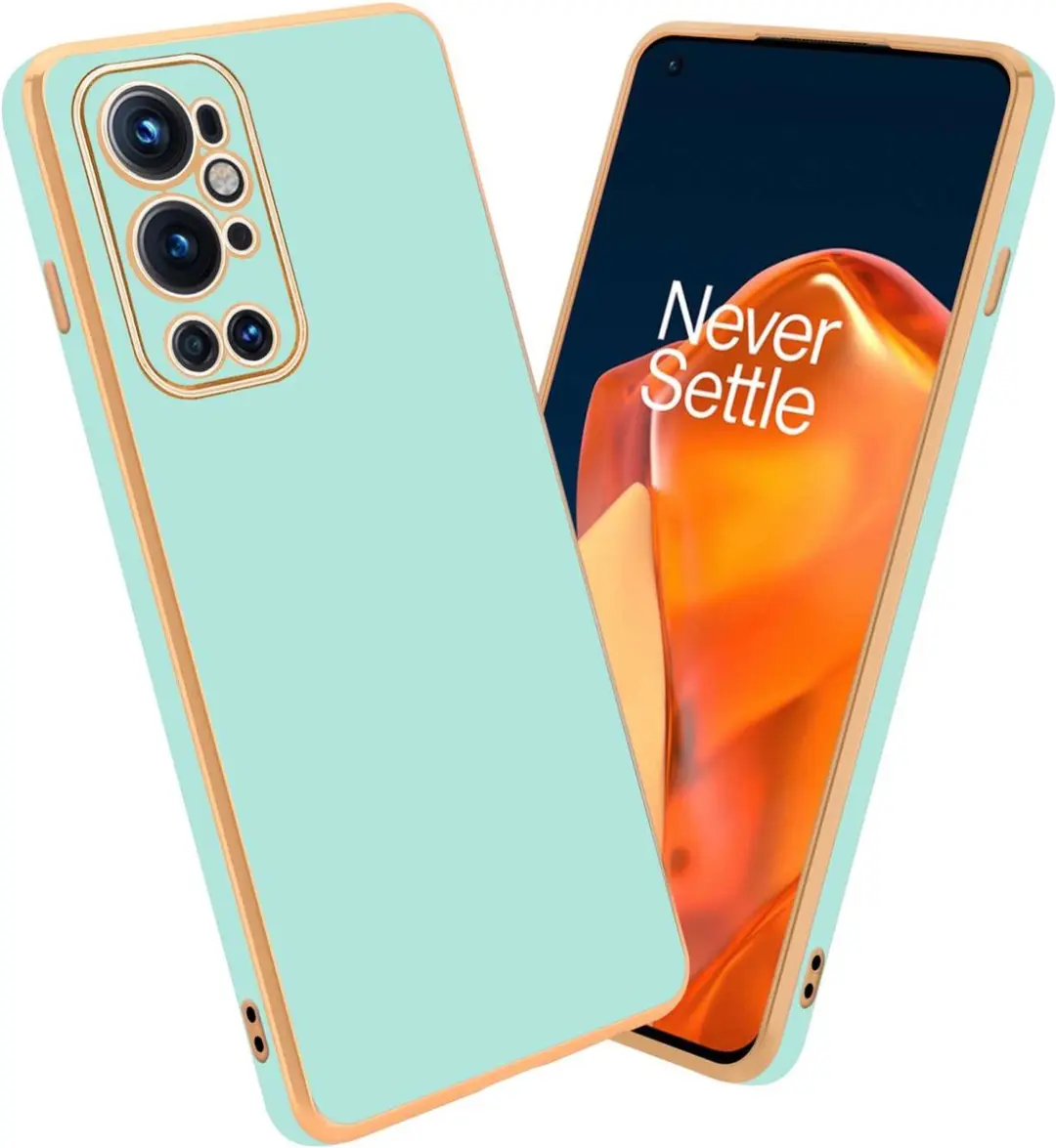 Cadorabo Hoesje geschikt voor OnePlus 9 PRO in Glossy Mintgroen