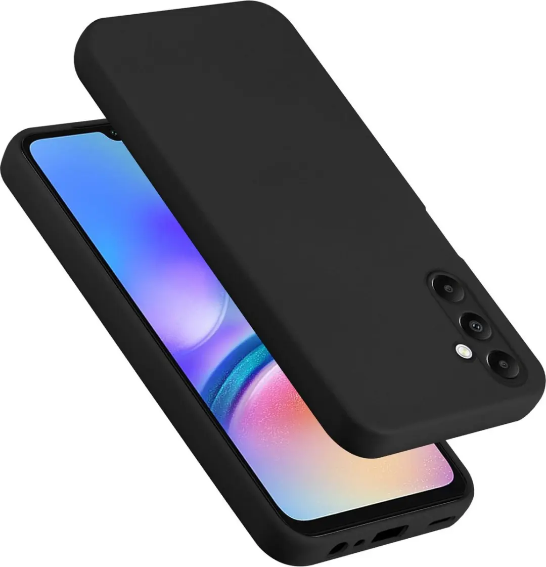 Cadorabo Hoesje geschikt voor Samsung Galaxy A05s in LIQUID ZWART