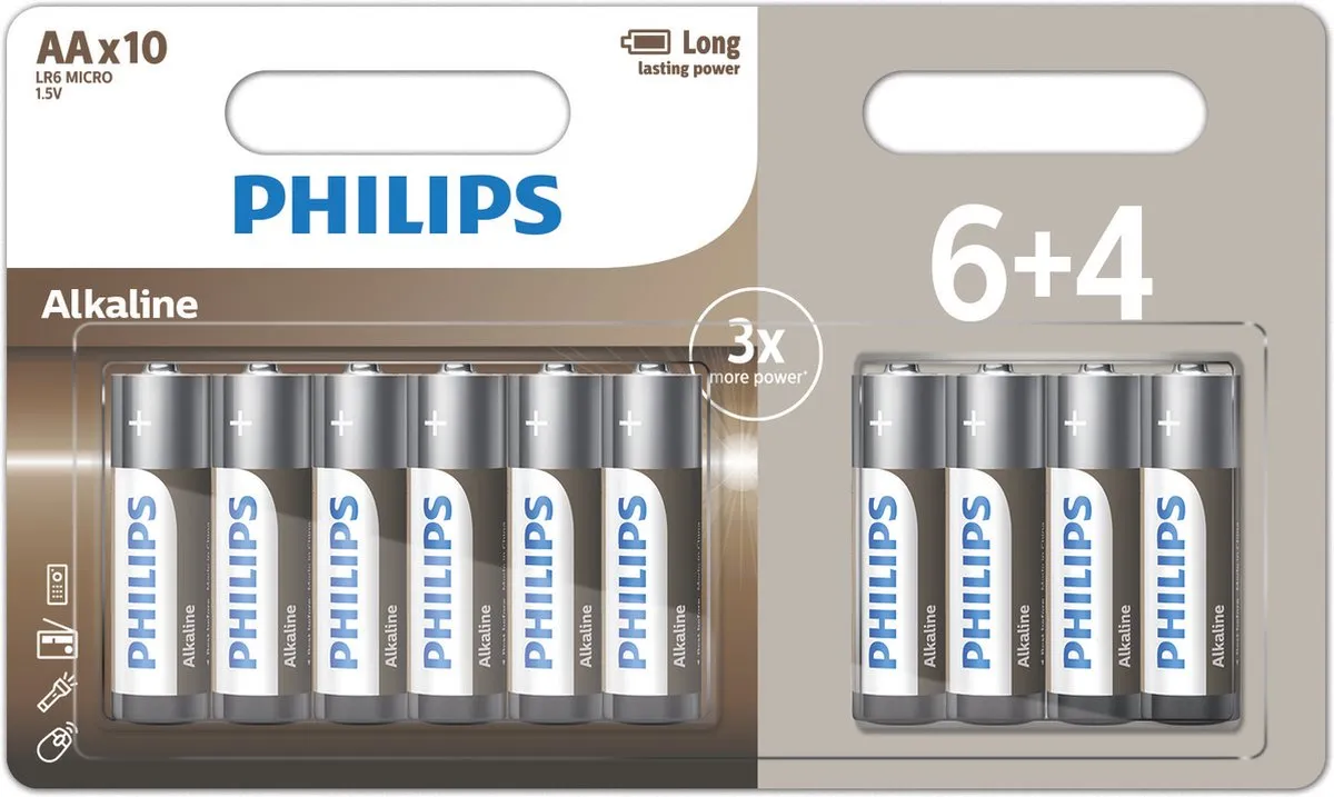 Philips AA Alkaline Batterij 1,5V