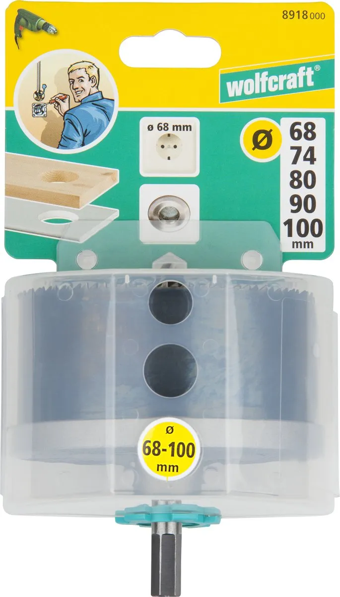 Wolfcraft Gatenzaag 8918000 - Ø68-100mm - 5 Stuks