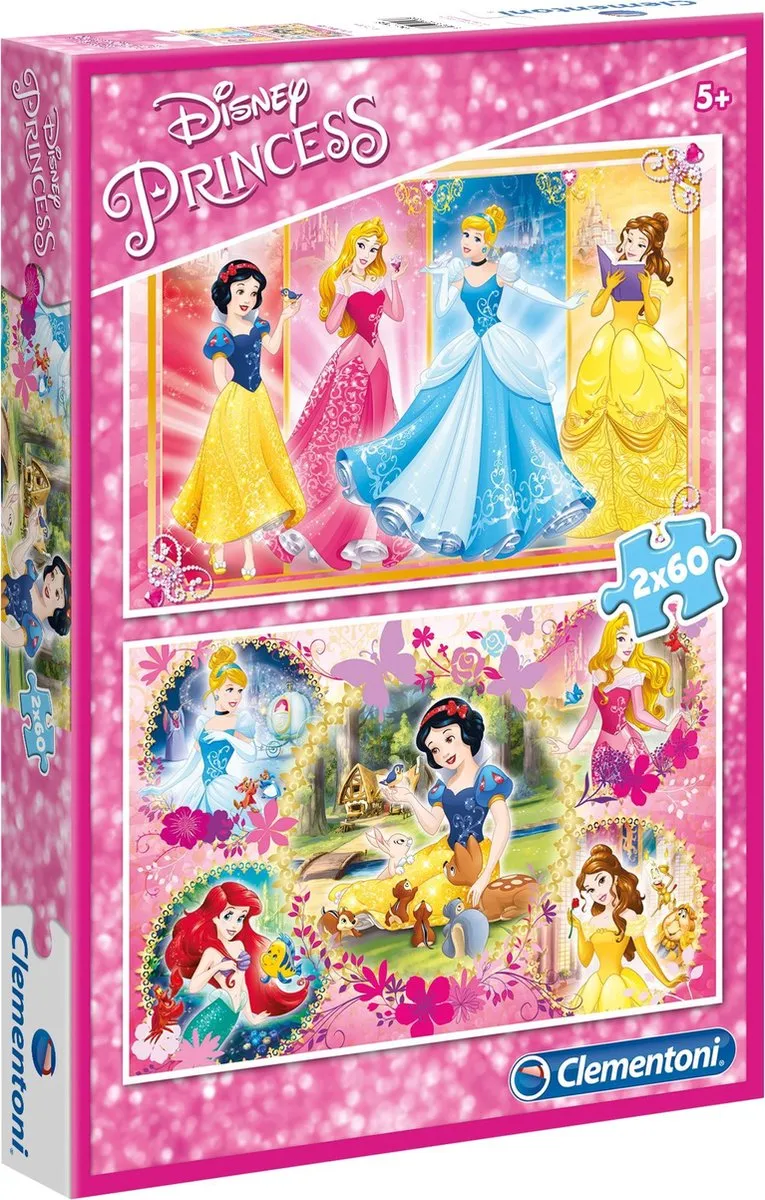 Clementoni Princess PZL 2X60 Puzzel - 2x60 Stuks - Multicolor - afbeelding 2 van 6